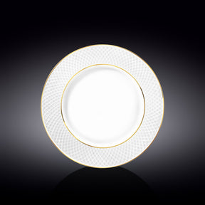 Wilmax Speiseteller 25,5 cm Weiß Porzellan mit Goldlinien WL-880102104/A