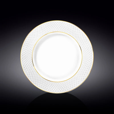 Wilmax Speiseteller 28 cm Weiß Porzellan mit Goldlinien WL-880102106/A