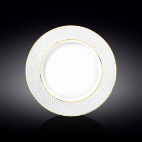 Wilmax Speiseteller 28 cm Weiß Porzellan mit Goldlinien WL-880102106/A