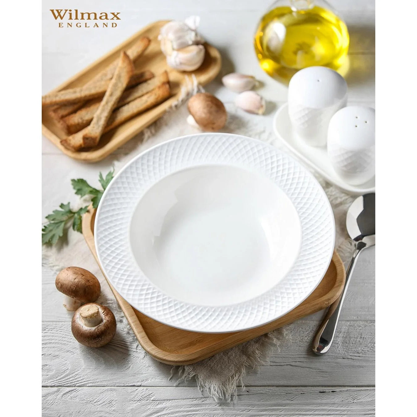 Wilmax Tiefer Teller 22,5 cm Weiß Porzellan WL-880101303/A