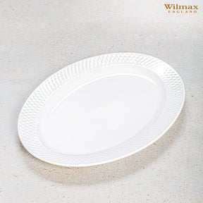 Wilmax Servierplatte oval 35x25 cm Weiß Porzellan WL-880103/A