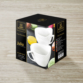 Wilmax Jumbo Tasse 500 ml Weiß Porzellan 2er Set WL-880109/2C