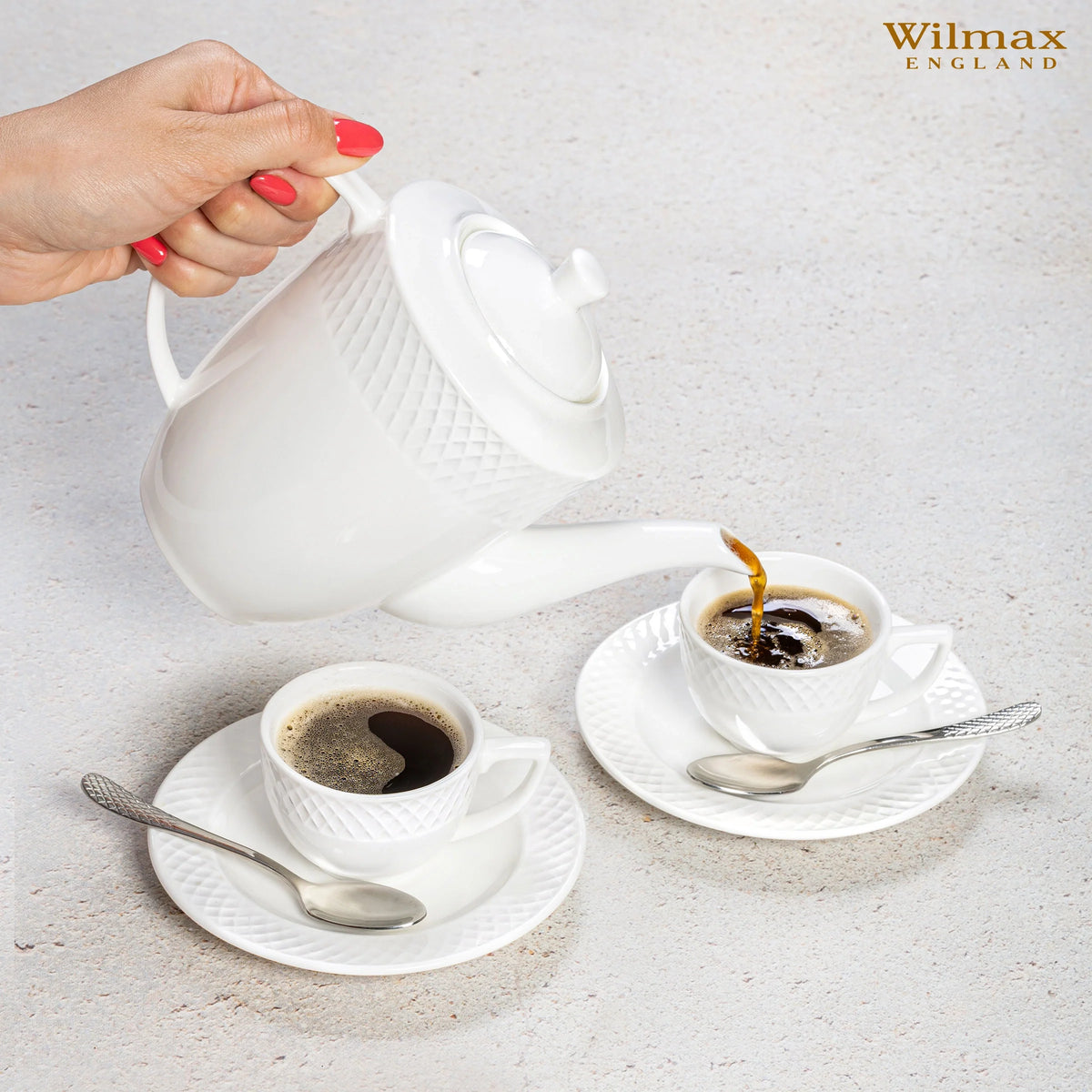 Wilmax Kaffeekanne 750 ml Weiß Porzellan WL-880111/1C