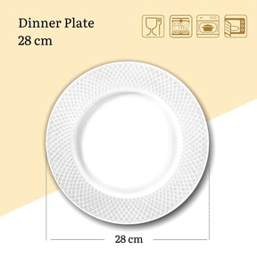 Wilmax Teller 28 cm Weiß Porzellan 2er Set WL-880117/2C