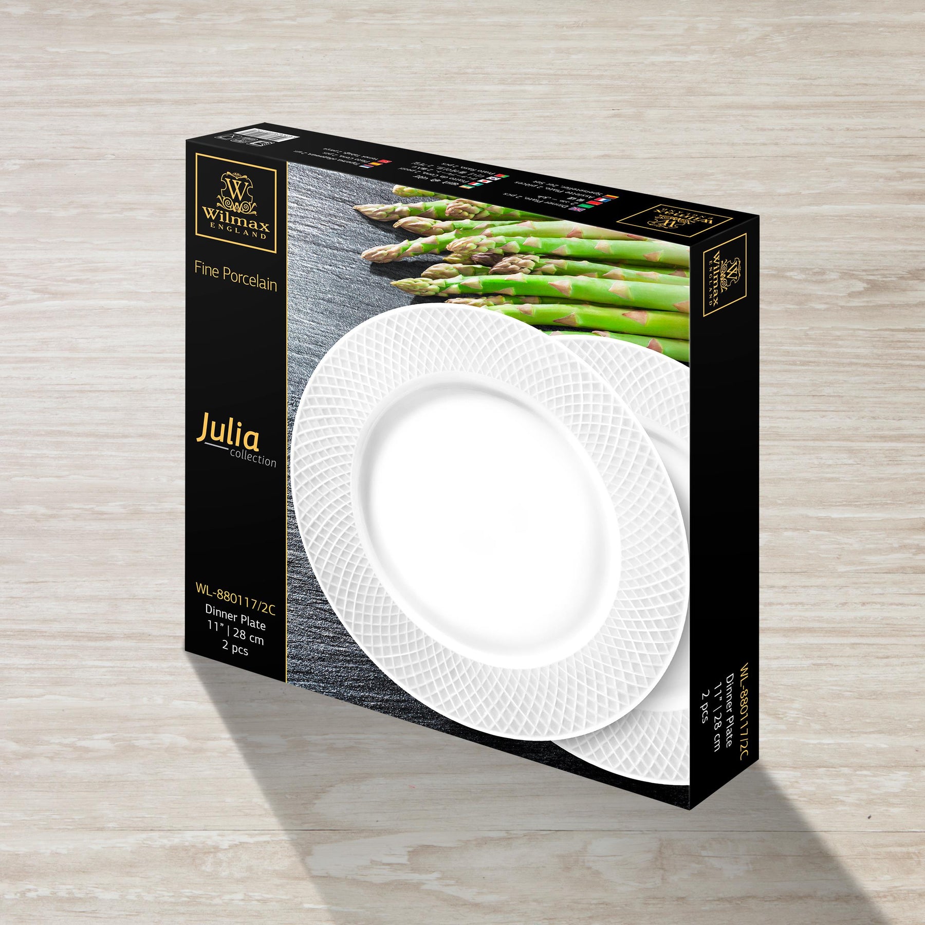 Wilmax Teller 28 cm Weiß Porzellan 2er Set WL-880117/2C