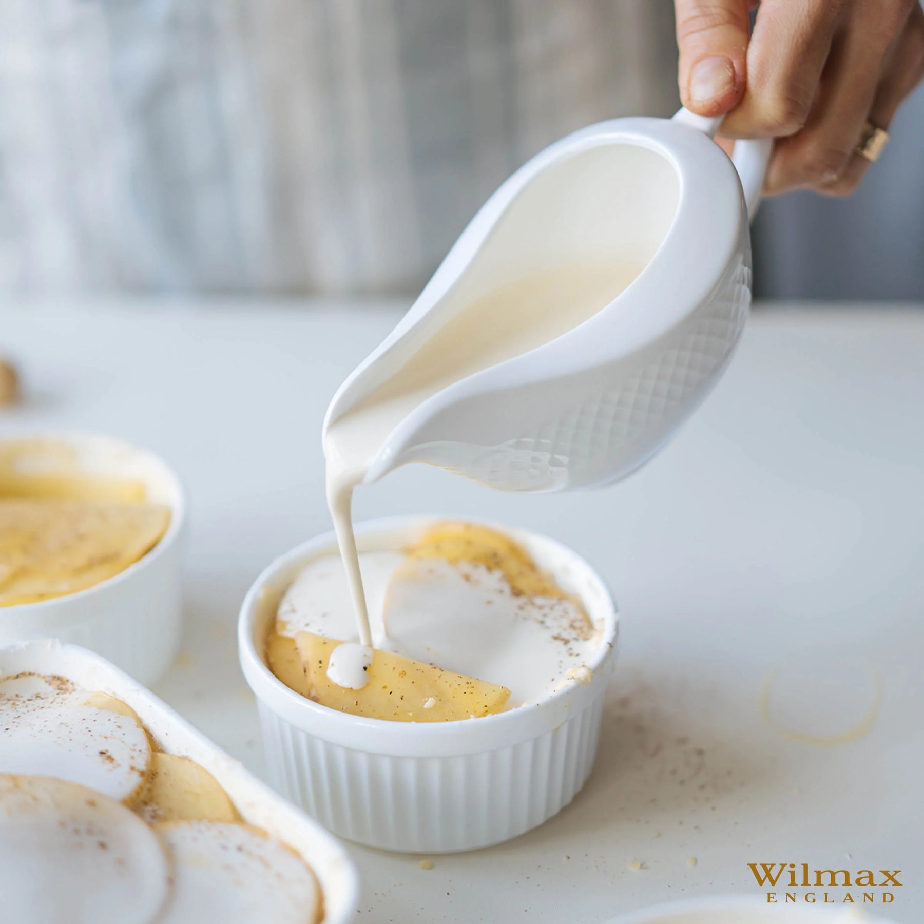 Wilmax Ramekin Set 3-teilig Porzellan Weiß WL-996122/3C