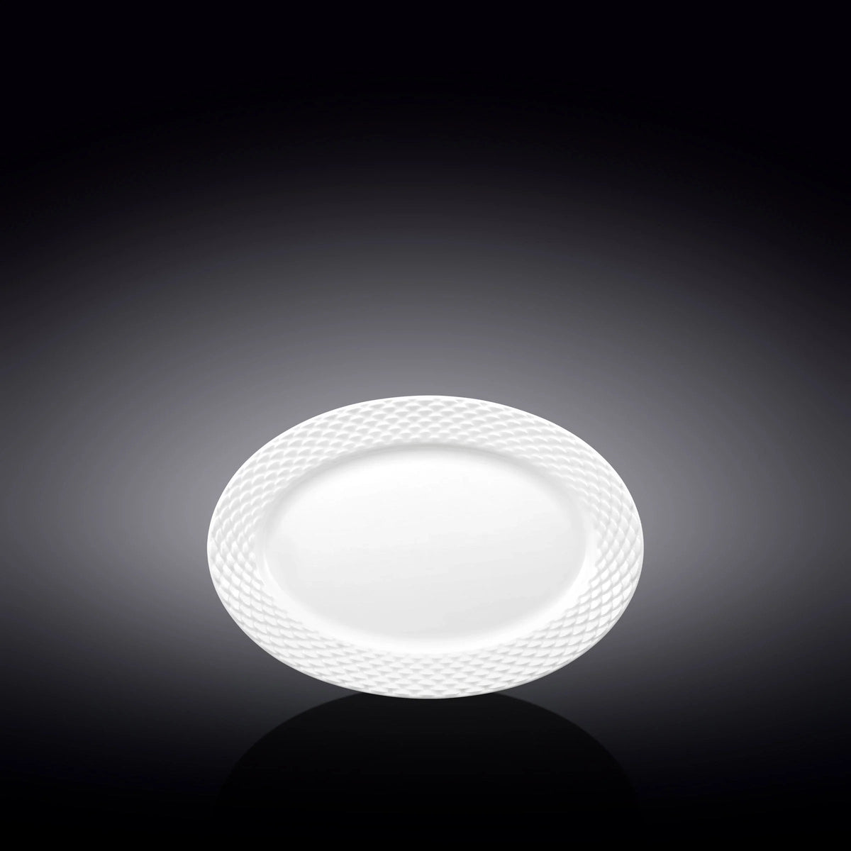 Wilmax Servierplatte oval 20x14 cm Weiß Porzellan Diamond WL-880101114/A