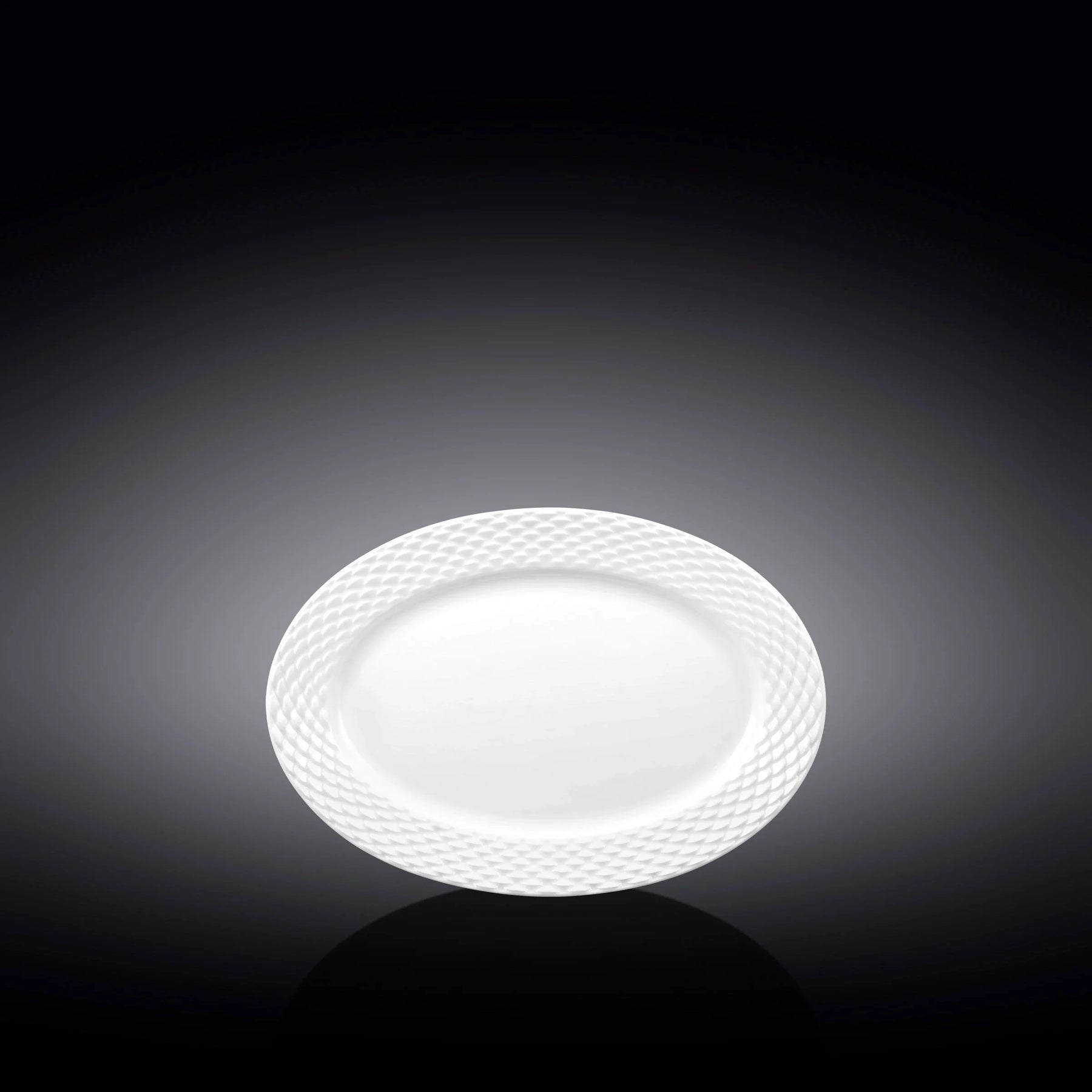 Wilmax Servierplatte oval 20x14 cm Weiß Porzellan Diamond WL-880101114/A