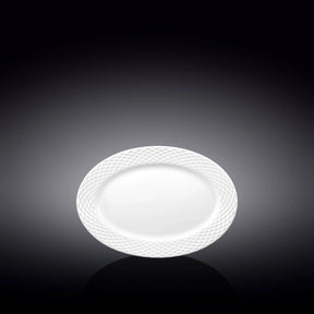 Wilmax Servierplatte oval 20x14 cm Weiß Porzellan Diamond WL-880101114/A