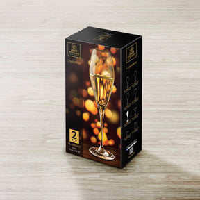 Wilmax Champagnerflöte 290 ml Kristallglas Transparent 2er Set WL-888050/2C