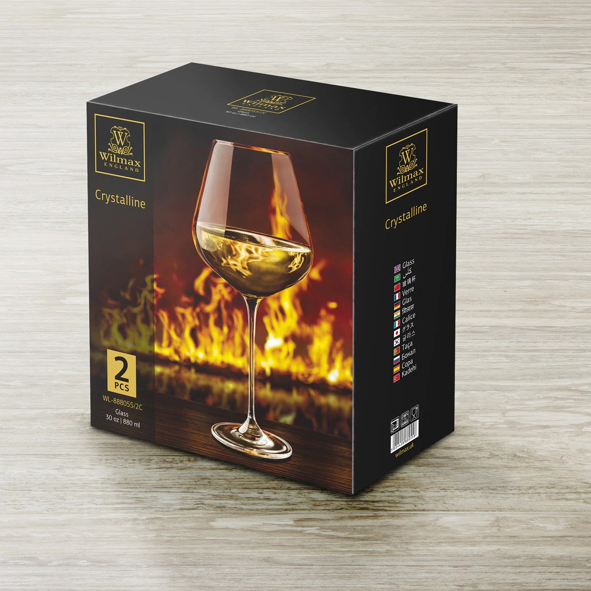 Wilmax Chardonnay Weinglas 880 ml Kristallglas Transparent 2er Set WL-888055/2C