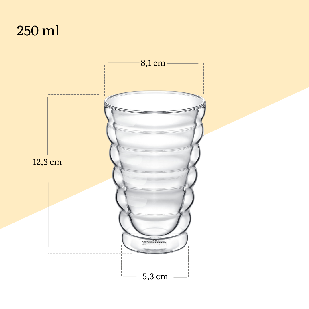 Wilmax Doppelwandiges Thermoglas 250 ml 2er Set WL-888416/A2