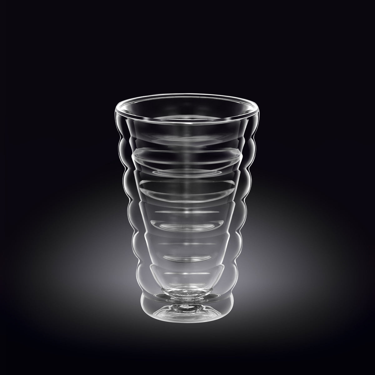Wilmax Doppelwandiger Thermoglas Becher 350 ml Transparent WL-888417/A