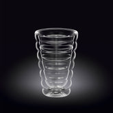 Wilmax Doppelwandiger Thermoglas Becher 350 ml Transparent WL-888417/A