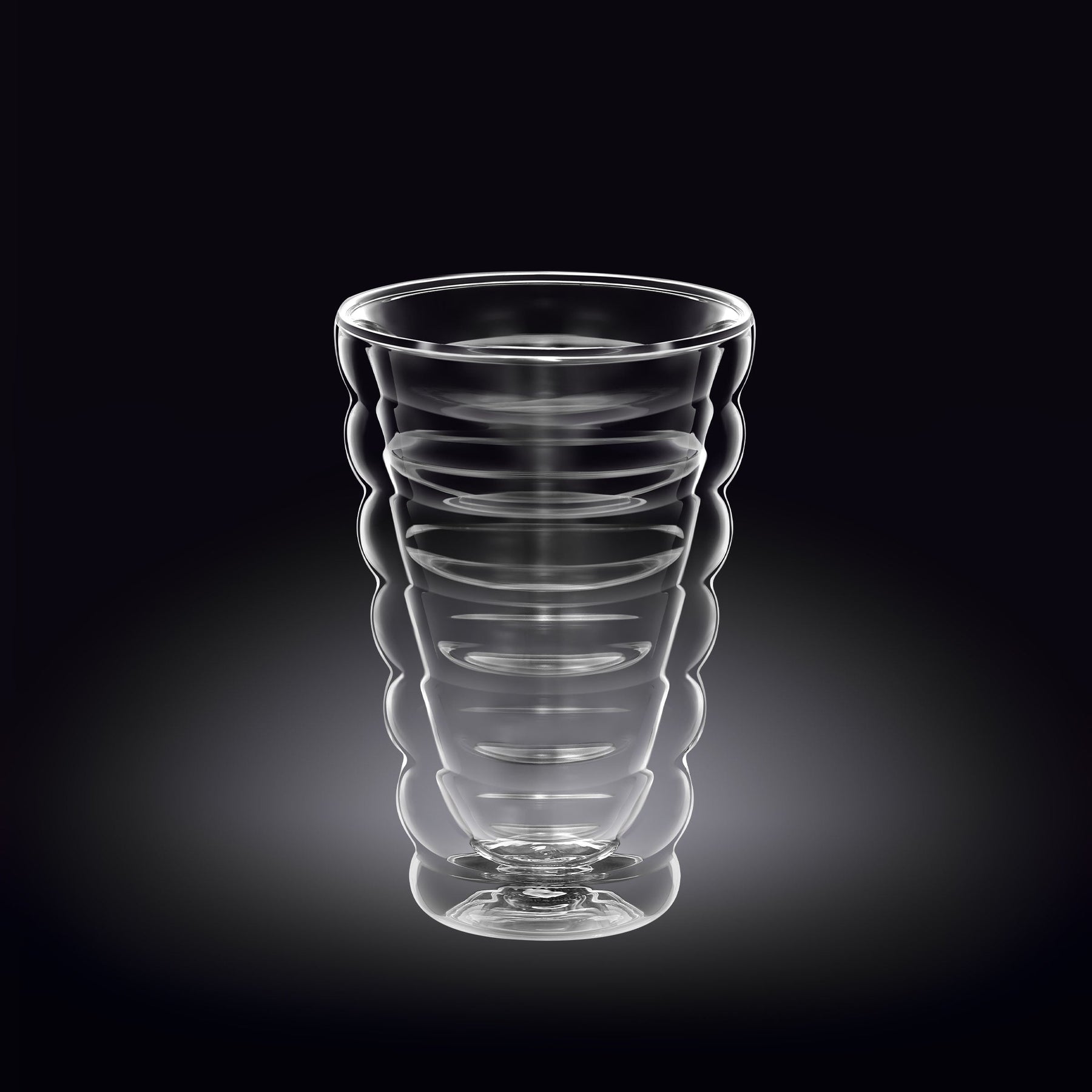 Wilmax Doppelwandiger Thermoglas Becher 350 ml Transparent WL-888417/A
