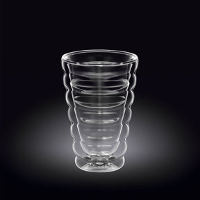 Wilmax Doppelwandiger Thermoglas Becher 350 ml Transparent WL-888417/A