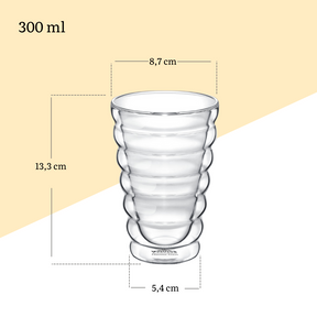 Wilmax Doppelwandiges Thermoglas 300 ml 4er Set WL-888417/A4
