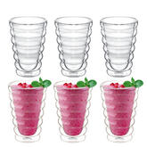 Wilmax Doppelwandiges Thermoglas 400 ml 6er Set