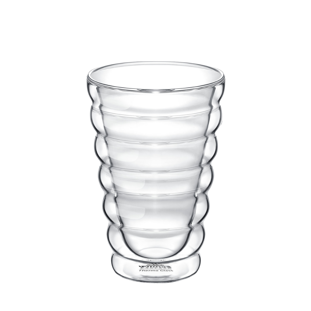 Wilmax Doppelwandiger Thermoglas Becher 400 ml Transparent WL-888418/A