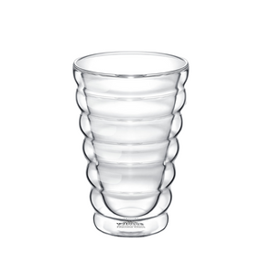 Wilmax Doppelwandiger Thermoglas Becher 400 ml Transparent WL-888418/A