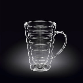 Wilmax Doppelwandiger Thermoglas Becher 300 ml Transparent WL-888424/A