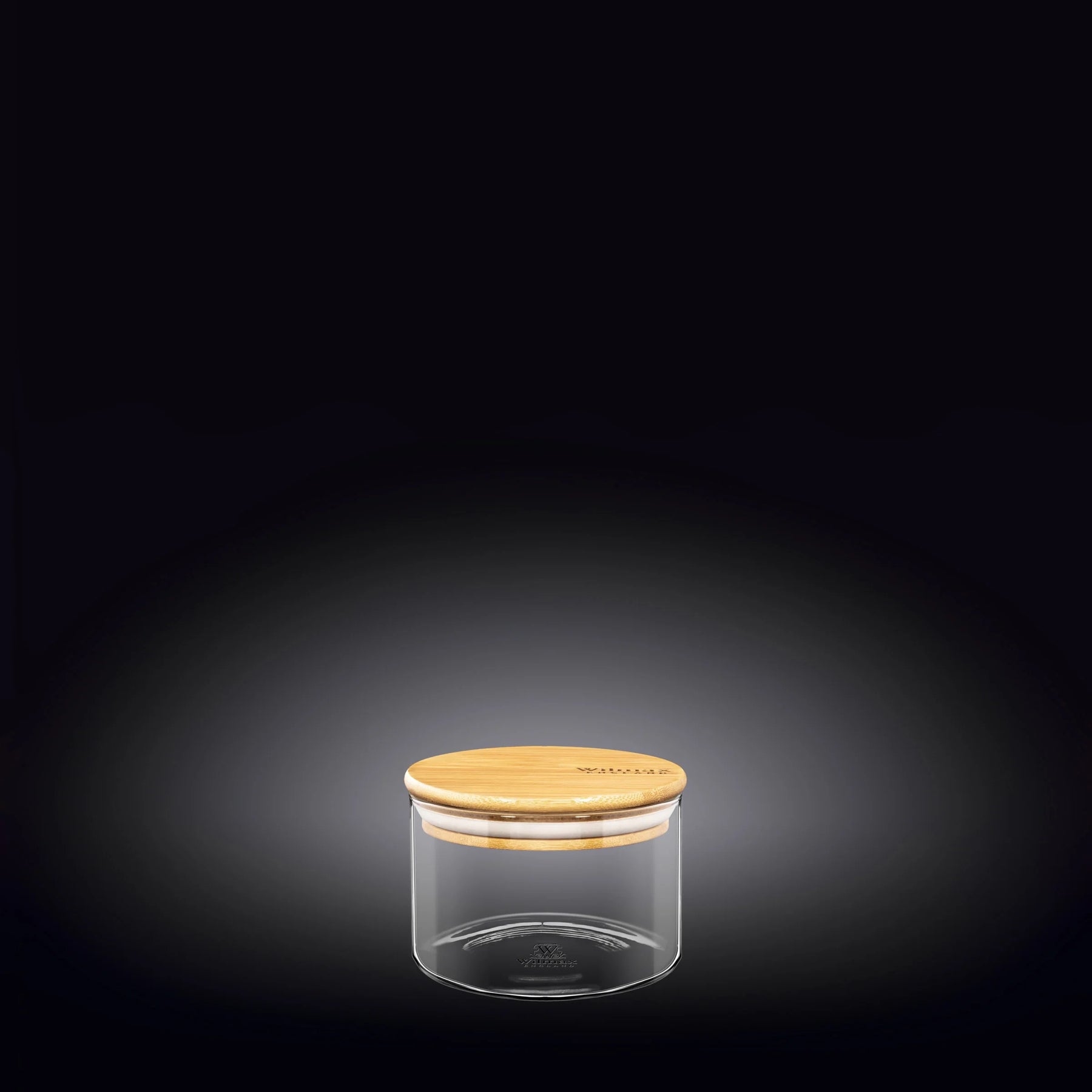 Wilmax Vorratsglas 400 ml mit Bambusdeckel 3er Set WL-888501/A3