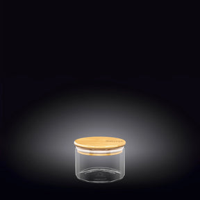 Wilmax Vorratsglas 2000 ml mit Bambusdeckel Transparent WL-888510/A