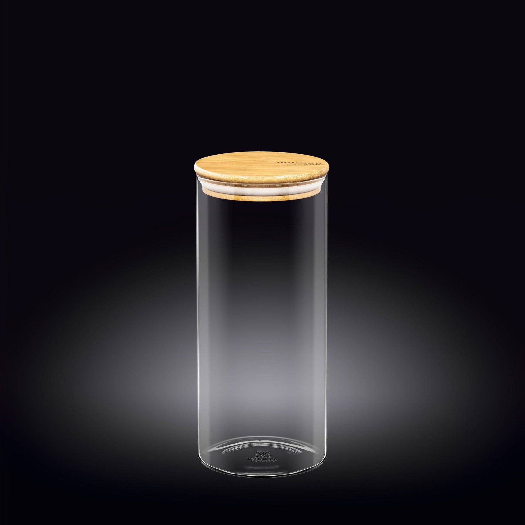 Wilmax Vorratsglas 2000 ml mit Bambusdeckel Transparent WL-888510/A