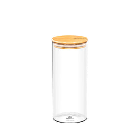 Wilmax Vorratsglas 2000 ml mit Bambusdeckel Transparent WL-888510/A
