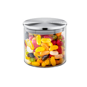 Wilmax Vorratsglas 600 ml mit Edelstahldeckel 3er Set WL-888512/A3