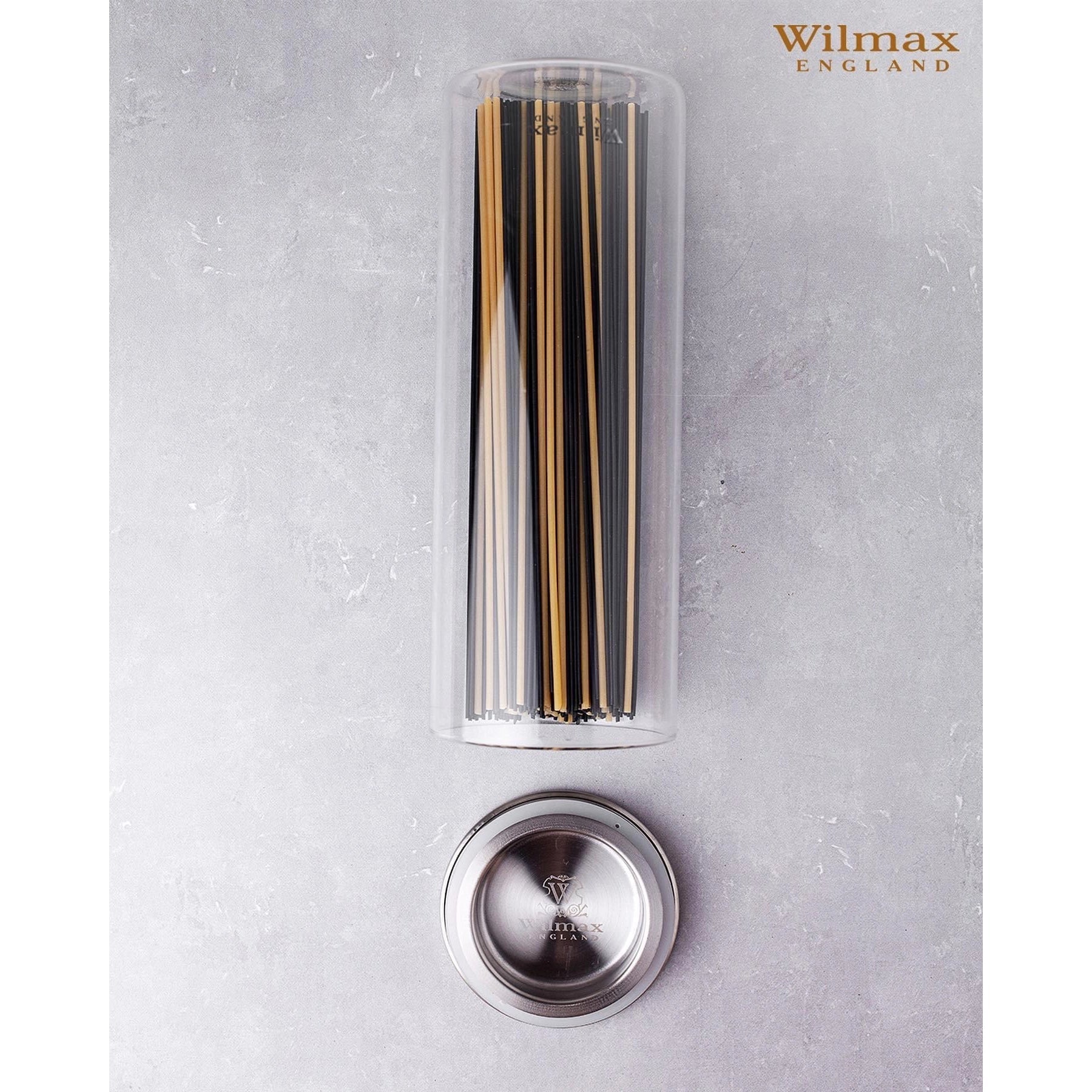 Wilmax Vorratsglas mit Metalldeckel – 2000 ml (10 × 30,5 cm)