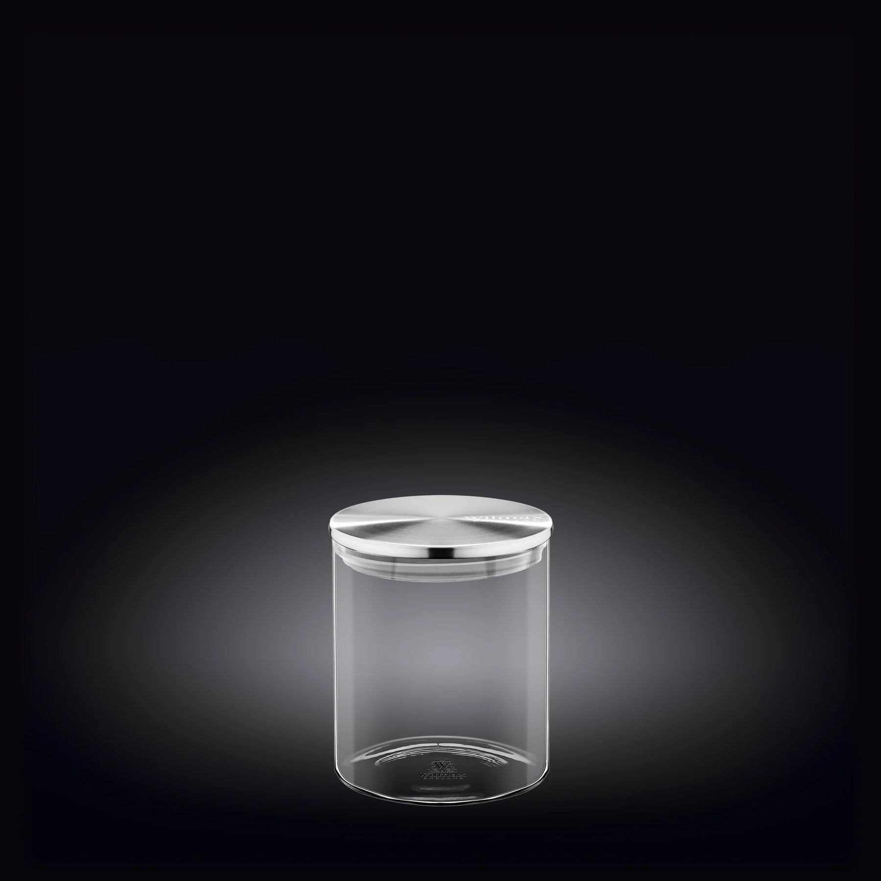 Wilmax Vorratsglas 760 ml mit Edelstahldeckel 3er Set WL-888513/A3