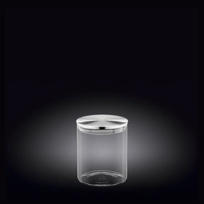 Wilmax Vorratsglas 760 ml mit Edelstahldeckel 3er Set WL-888513/A3