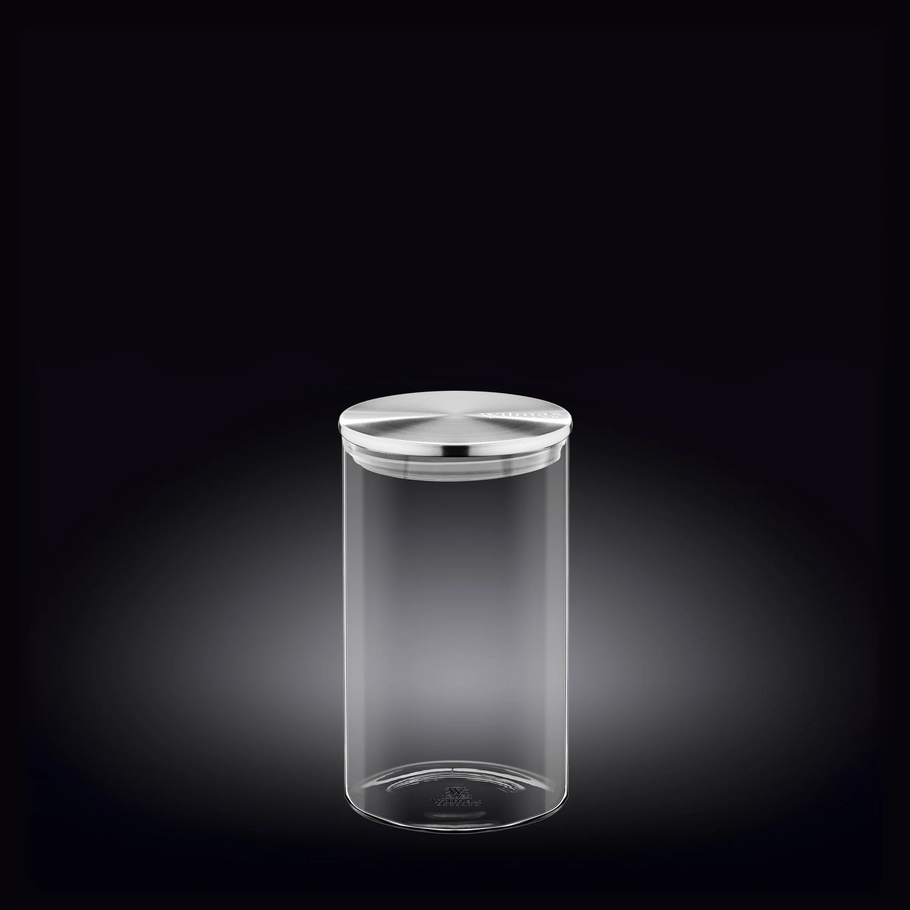 Wilmax Vorratsglas 1100 ml mit Edelstahldeckel 3er Set WL-888515/A3