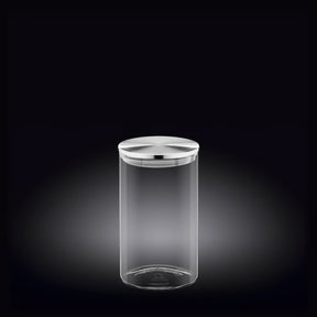 Wilmax Vorratsglas 1100 ml mit Edelstahldeckel 3er Set WL-888515/A3