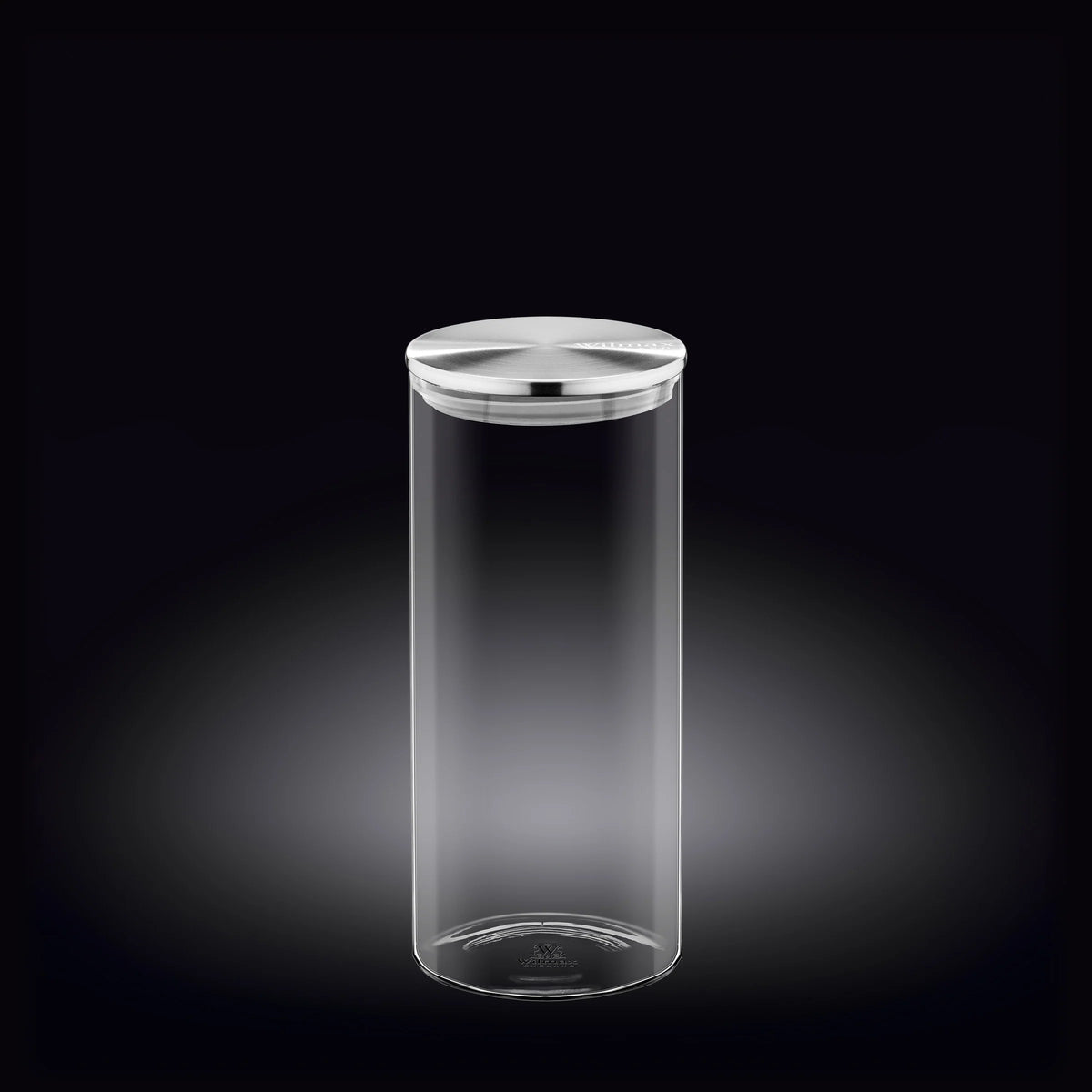 Wilmax Vorratsglas 1500 ml mit Edelstahldeckel 2er Set WL-888517/A2