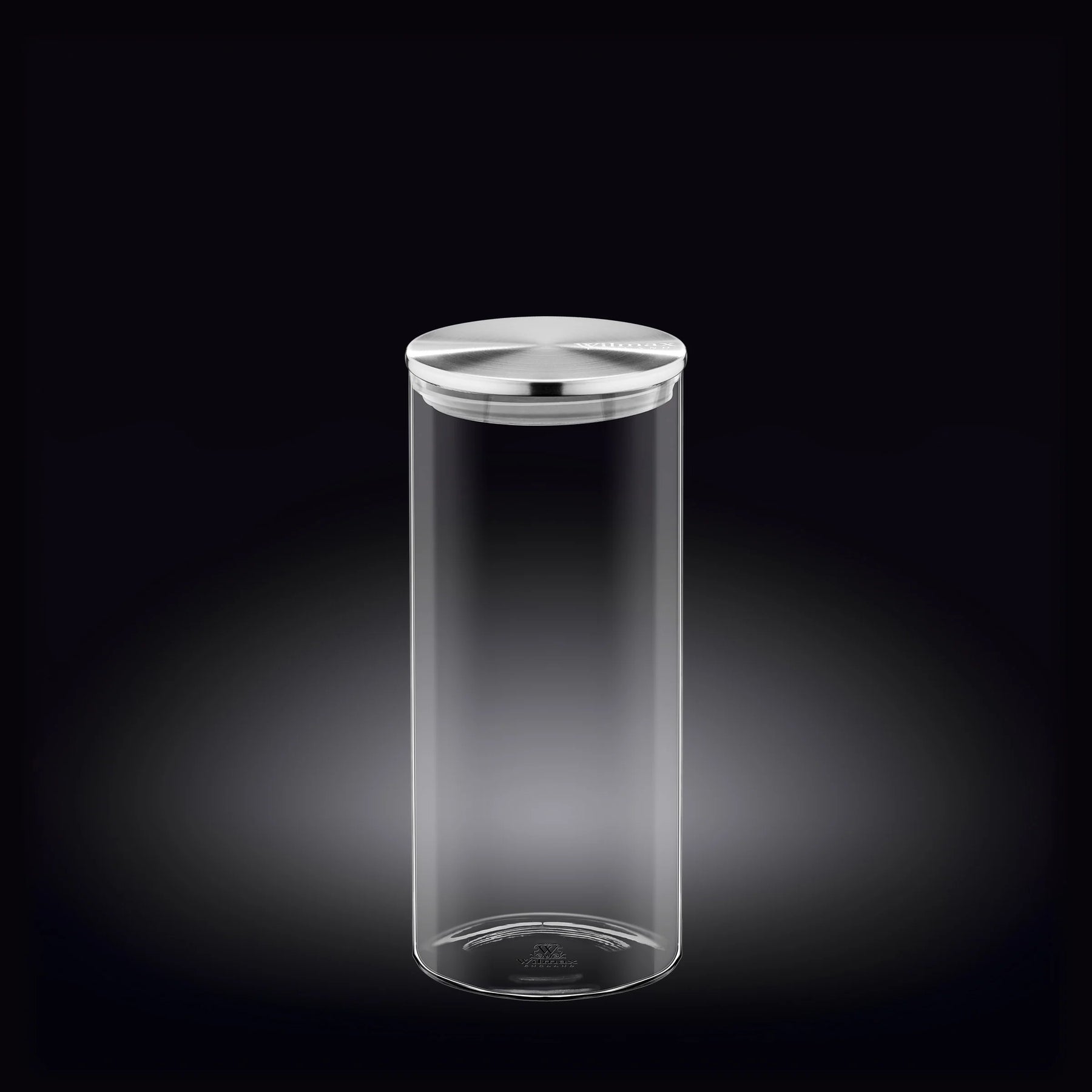 Wilmax Vorratsglas 1500 ml mit Edelstahldeckel 2er Set WL-888517/A2