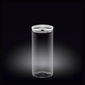 Wilmax Vorratsglas 1500 ml mit Edelstahldeckel 2er Set WL-888517/A2