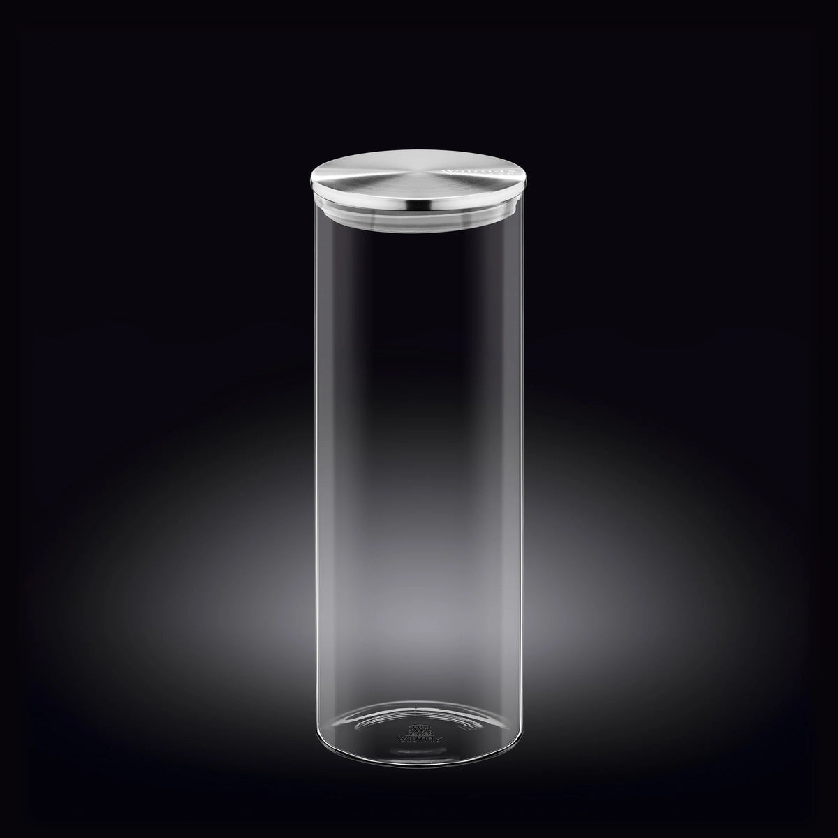 Wilmax Vorratsglas 1800 ml mit Edelstahldeckel 2er Set WL-888519/A2