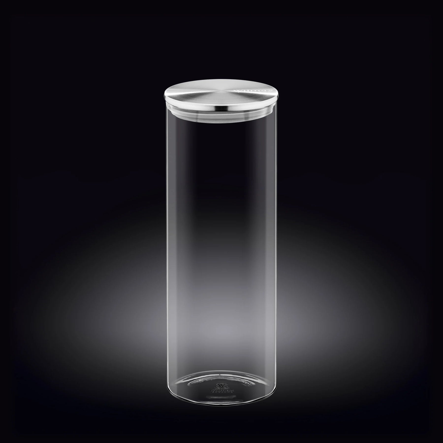 Wilmax Vorratsglas 1800 ml mit Edelstahldeckel 2er Set WL-888519/A2