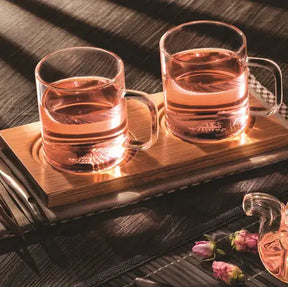 Wilmax Tassen aus Borosilikatglas, 6er-Set