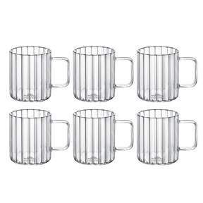 Wilmax Rillentasse 150 ml Thermoglas 6er Set WL-888613/A6