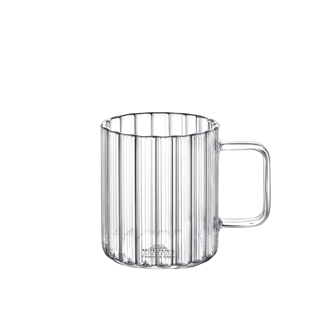 Wilmax Rillentasse 150 ml Thermoglas Transparent WL-888613/A