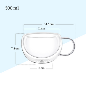 Wilmax Doppelwandiger Becher 300 ml Transparent WL-888769/A