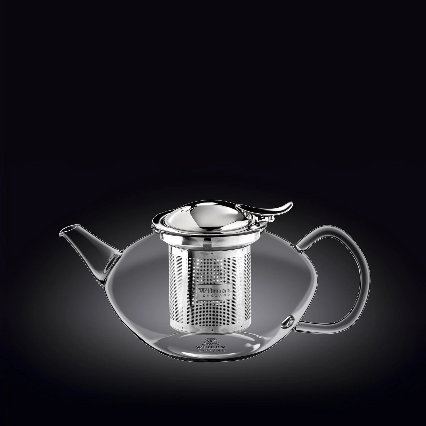 Wilmax Teekanne 650 ml Borosilikatglas Edelstahlfilter WL-888804/A
