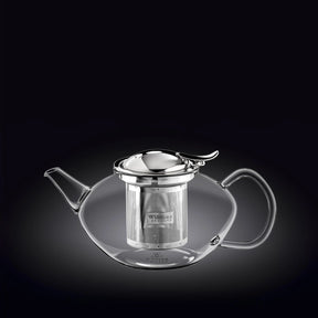 Wilmax Teekanne 650 ml Borosilikatglas Edelstahlfilter WL-888804/A