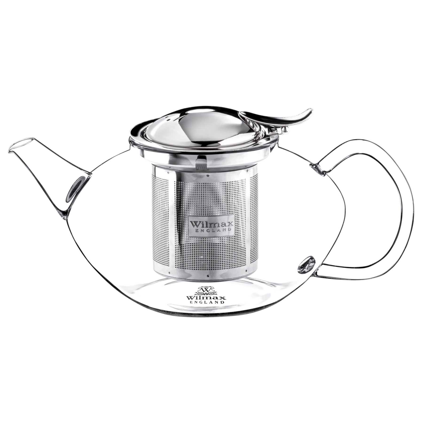 Wilmax Teekanne 1550 ml Thermoglas Edelstahlfilter WL-888806/A