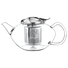 Wilmax Teekanne 1550 ml Thermoglas Edelstahlfilter WL-888806/A