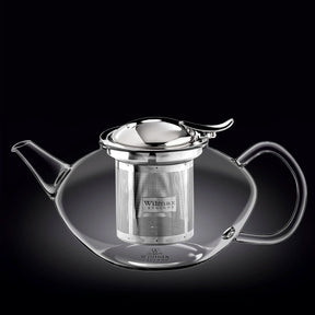 Wilmax Teekanne 1550 ml Thermoglas Edelstahlfilter WL-888806/A