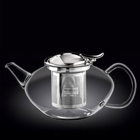 Wilmax Teekanne 1550 ml Thermoglas Edelstahlfilter WL-888806/A